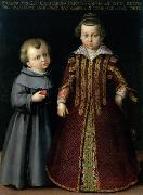 Cristofano Allori Portrait of Francesco and Caterina Medici oil on canvas